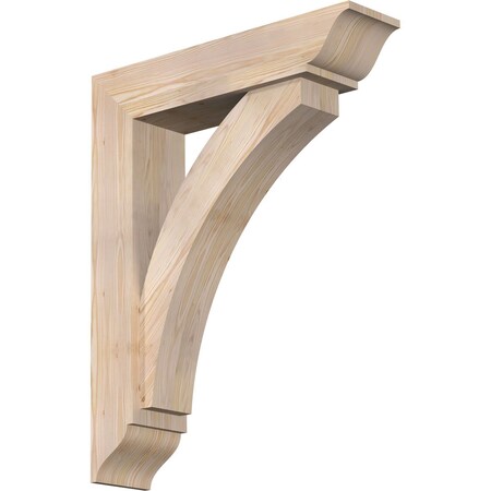 Ekena Millwork Thorton Traditional Smooth Bracket w/ Offset Brace, Douglas Fir, 7 1/2"W x 32"D x 40"H BKT0806X32X40THR01SDF